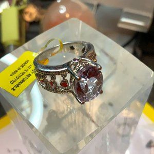 Sterling silver Amethyst gemstone ladies ring